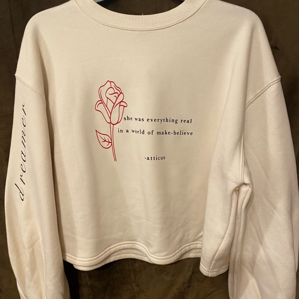 Custom designed from pretty girl rack -hand pressed sweater